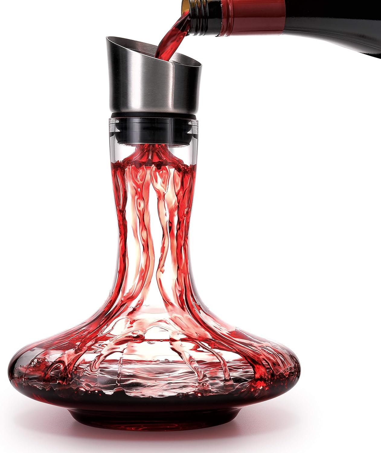 Hand-Crafted Lead-Free Crystal Glass Wine Decanter & Carafe